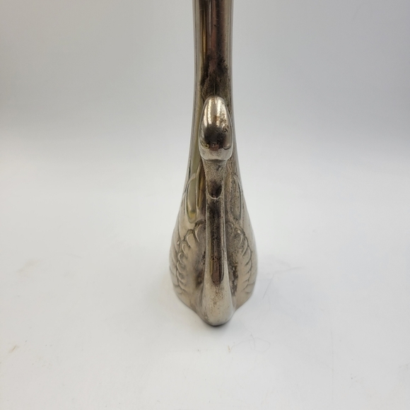 Vintage Silver Plated Swan Bud Vase - Picture 2 of 6